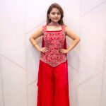 Red Regal Handwork Sharara