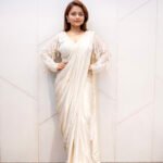 Ivory Pearl Elegance Pre-Draped Saree Set