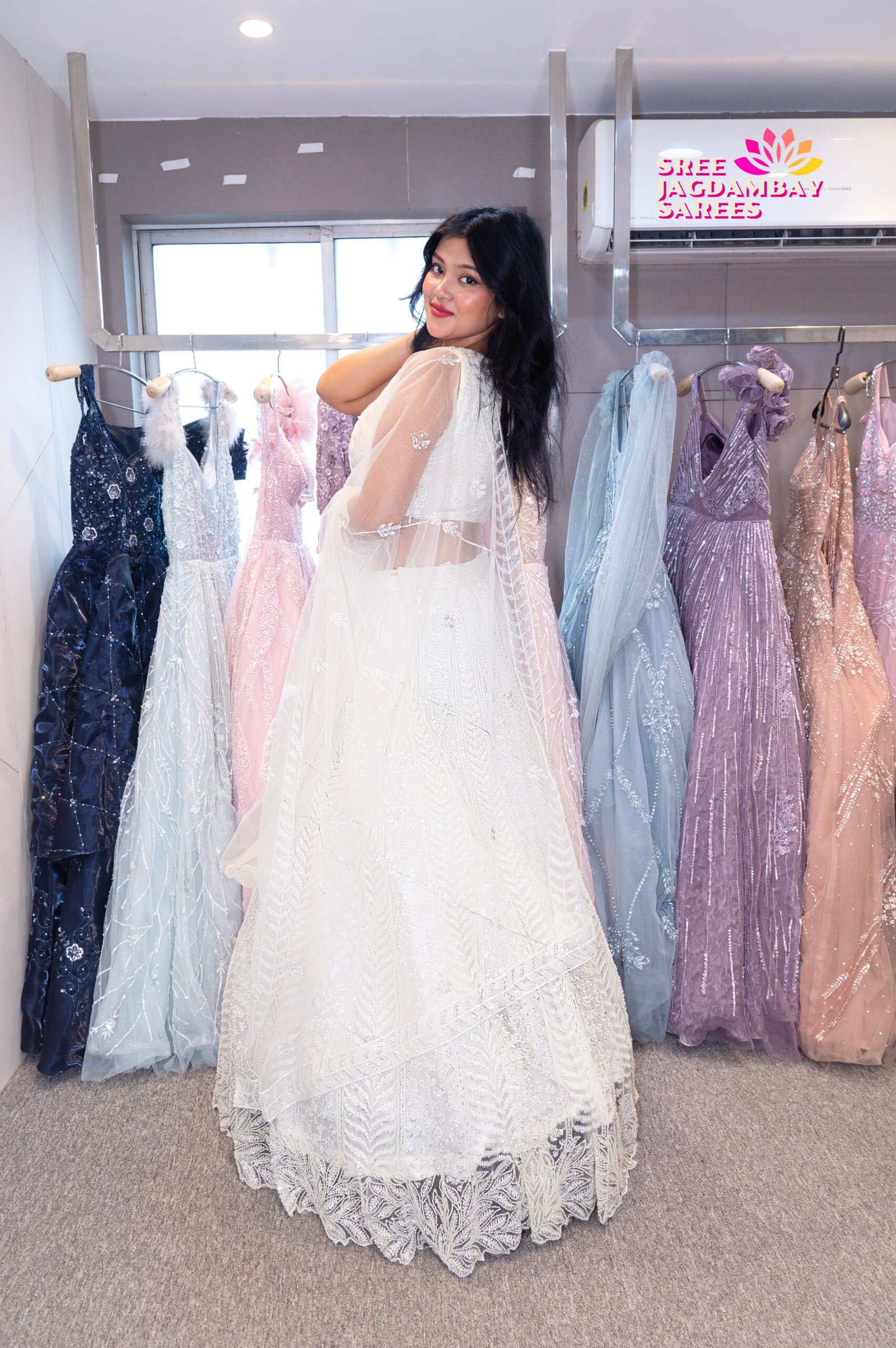 Ivory Snowfall Embroidered Designer Lehenga Set - Image 2